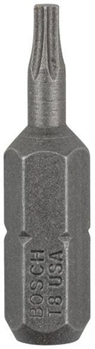 Bosch Schrauberbit Extra-Hart ISO1173 C6.3 T8 L.25mm 1/4Zoll-Außen-6kt 25er Pack