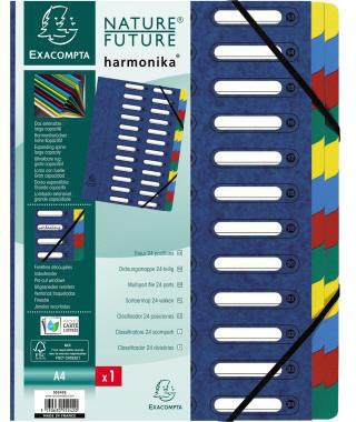 Exacompta Ordnungsmappe Harmonika 55242E DIN A4 24Fächer blau