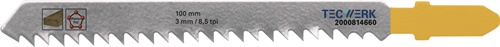Stichsägeblatt Gesamt-L.100mm Zahnt.3mm S.1,27mm HCS 5 St./Karte TECWERK