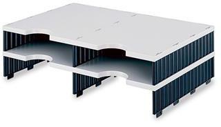 styro Aufbaueinheit styrodoc duo 268-1202.98 4Fächer gr/sw