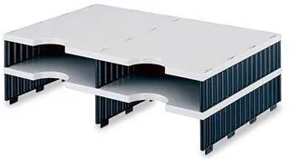styro Aufbaueinheit styrodoc duo 268-1202.98 4Fächer gr/sw