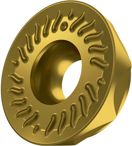 Fräswendeschneidplatte ISO RCMT 2006MOSN-M:M8330 D.6,5mm PVD beschichtet Gold