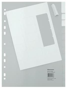Soennecken Register 1516 DIN A4 blanko volle Höhe 10Blatt PP grau