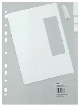 Soennecken Register 1517 DIN A4 blanko volle Höhe 20Blatt PP grau