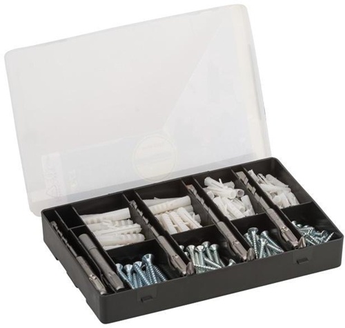 Bosch Befestigungs-Set SDS-plus 173-tlg. Bohrer/Magnethalter/Bits/Schrauben/Dübel