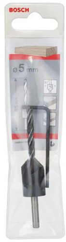 Bosch Holzspiralbohrer D.5mm Außen-D.16mm m.90Grad-Senker