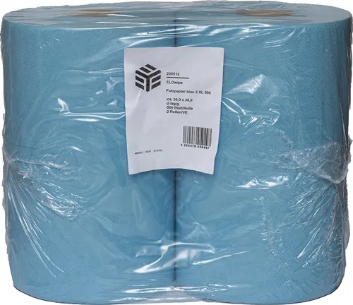 Putztuch ELOwipe XL L.ca.180 mxB.ca.360mm blau 2-lag.2 Rl./VE ELOS