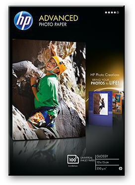 HP Fotopapier Advanced Q8692A 10x15cm 250g 100 Bl./Pack.