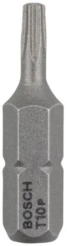Bosch Schrauberbit Extra-Hart ISO1173 C6.3 T10 L.25mm 1/4Zoll-Außen-6kt 25erPack