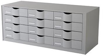 Paperflow Sortierstation 9H444L2.02 85,7x32,9x34,2cm 12Fächer grau