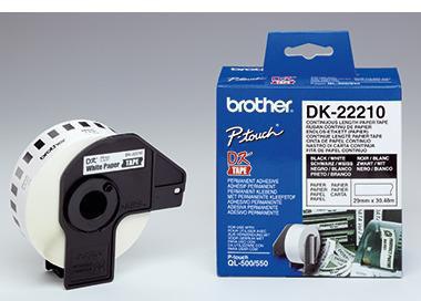 Brother Endlosetikettenrolle DK22210 29mmx30,48m weiß
