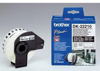 Brother Endlosetikettenrolle DK22210 29mmx30,48m weiß