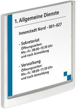 DURABLE Türschild Click SIGN 486202 149x148,5mm weiß