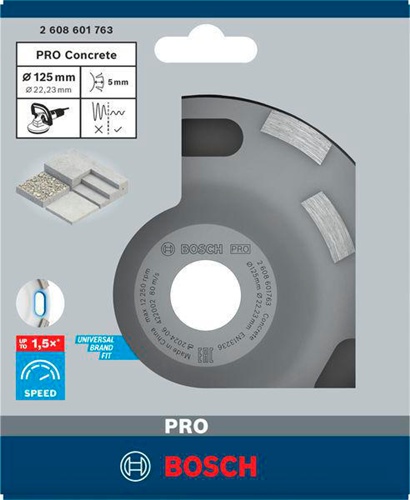 Bosch Diamanttopfscheibe PRO Concrete D.125mm hohe Geschw. 