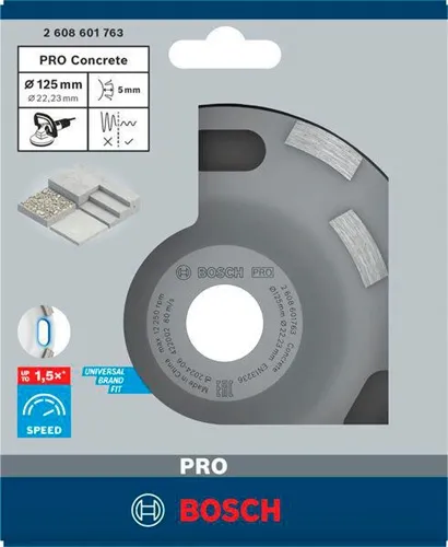 Bosch Diamanttopfscheibe PRO Concrete D.125mm hohe Geschw.