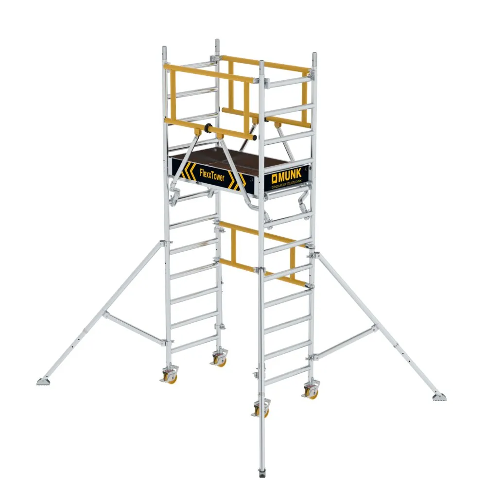 MUNK FlexxTower SG mit vorlaufendem Geländer Plattformhöhe 2,10 m