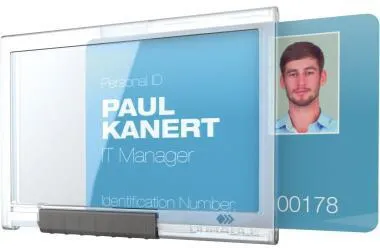 DURABLE Kartenhalter PUSHBOX MONO 892219 10 St./Pack.