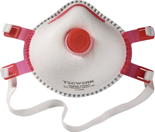 TECWERK Atemschutzmaske Snake FFP3/V NR m.Ausatemventil