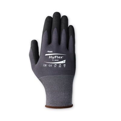 ANSELL Allround-Schutzhandschuh HYFLEX grau/schwarz (11-840) ANSELL Allround-Schutzhandschuh HYFLEX grau/schwarz (11-840)