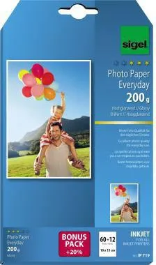 SIGEL Fotopapier Everyday-plus IP719 DIN A6 200g weiß 72 Bl./Pack.