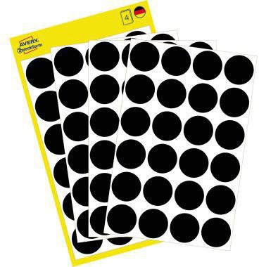 Avery Zweckform Markierungspunkt 3003 18mm schwarz 96 St./Pack.