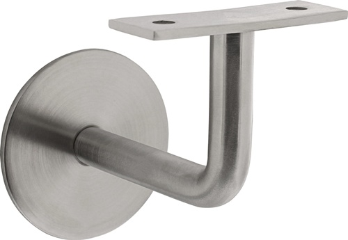 Handlaufträger VA ma D.Wandplatte 60mm ger.Auflage INTERSTEEL