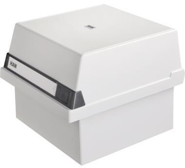 HAN Karteikasten 965-11 DIN A5 quer max. 800Karten PS lichtgrau