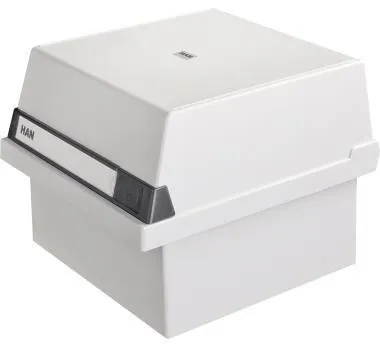 HAN Karteikasten 965-11 DIN A5 quer max. 800Karten PS lichtgrau