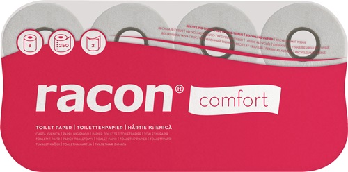 Toilettenpapier racon® 2-lag.64 RL à 250 Bl.=16000 Blätter RACON