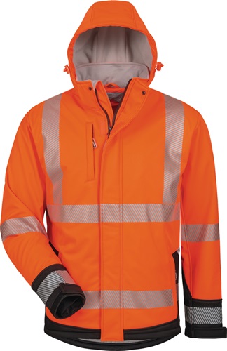 Warnschutz-Softshelljacke Lukas Gr.L orange/schwarz ELYSEE