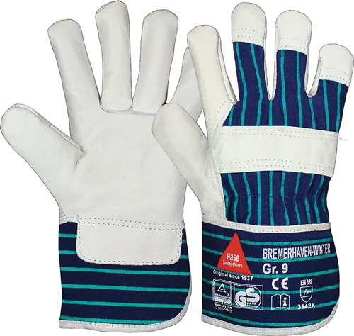 Handschuhe Bremerhaven Winter Gr.10 natur/blau EN 388 EN 511 PSA II HASE