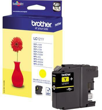 Brother Tintenpatrone LC121Y 300Seiten gelb