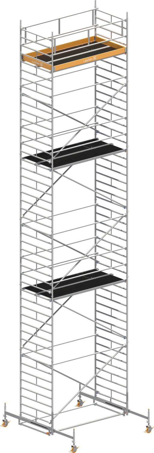 Layher Fahrgerüst Uni Breit Typ: 2111 | SH: 11,38 m / AH: 13,38 m
