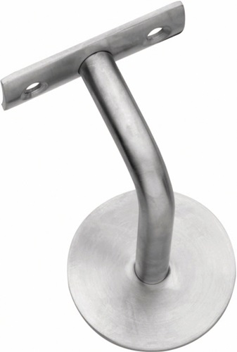Handlaufträger VA ma D.Wandplatte 60mm gewölbte Auflage INTERSTEEL