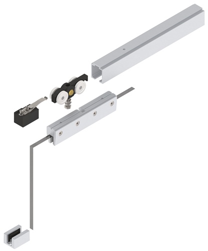 Schiebetürsystem MK-M 140 140kg EV1 elox.GLT ESG 8/10mm Kompletts.HELM