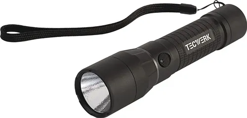 TECWERK LED-Taschenlampe 100-3000 lm High Performance Torch Li-ion schwarz