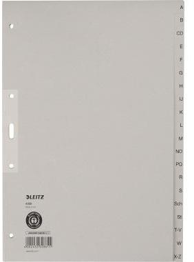 Leitz Register 43000085 A-Z DIN A4 20teilig Papier grau