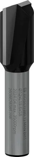 Bosch Nutfräser Standard for Wood Arbeits-L.20mm D.12mm L.51mm Schaft 8mm
