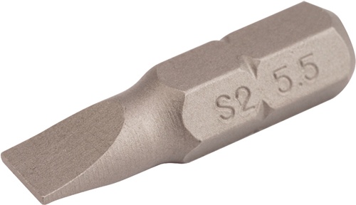 TECWERK Bit f.Schlitzschrauben 5,5mm L.25mm 1/4 Zoll C6,3 Schneidenstärke 1mm 