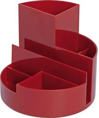 MAUL Stifteköcher 4117625 rund 6Fächer Kunststoff rot