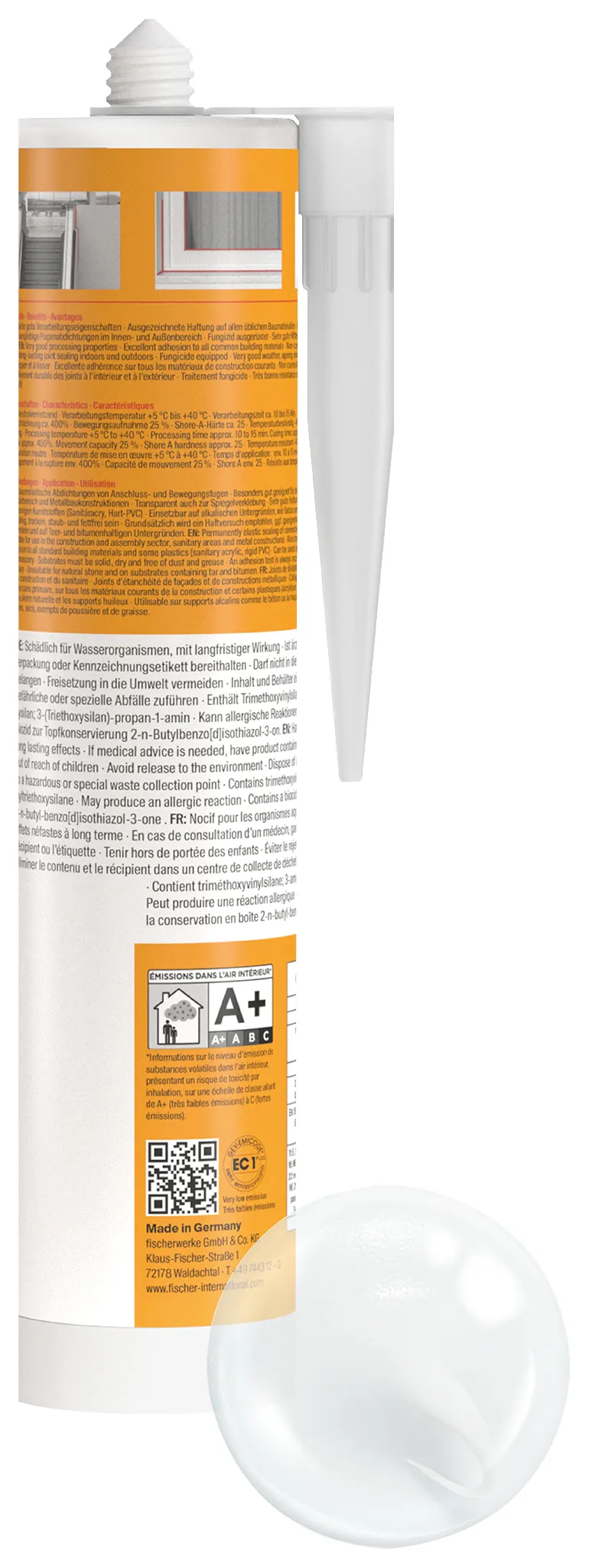 fischer Bausilicon Construction Pro SI (DBSA) transparent 310 ml