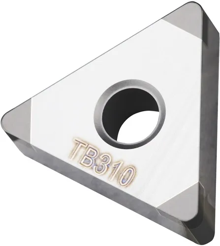 Drehwendeschneidplatte ISO TNGA 160408S01020C:TB310 D. 3,81mm Silber-Schwarz