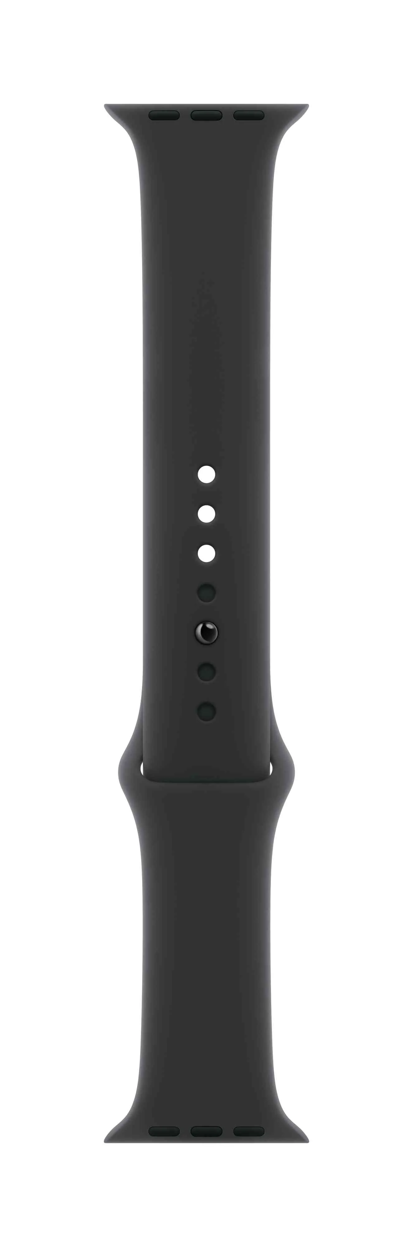 Apple Sportarmband, Schwarz, 46mm, S/M