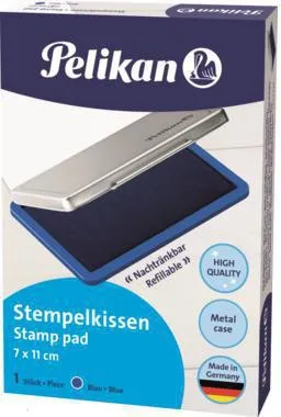 Pelikan Stempelkissen 331017 Gr.2 7x11cm Metallic-Gehäuse blau