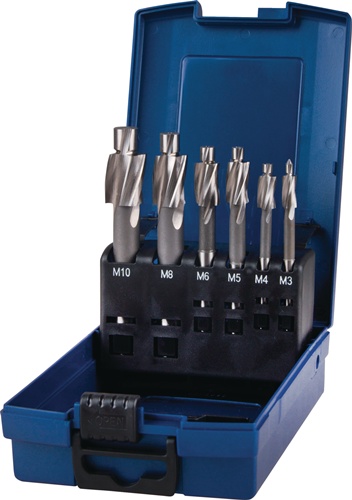 TECWERK Flachsenkersatz DIN 373 HSS Schneidenanzahl 3 Kunststoffkassette 