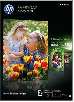 HP Fotopapier Everyday Q5451A DIN A4 200g weiß 25 Bl./Pack.