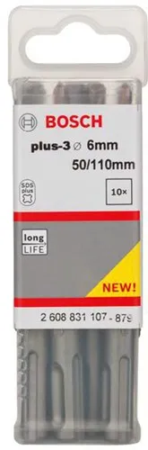 Bosch Hammerbohrer Arbeits-L.50mm D.6mm L.110mm SDS plus-3 10 St
