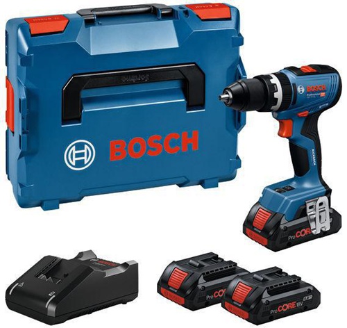 Bosch Akku-Schlagbohrschrauber GSB 18V-65 Drehz.2310 min-1 m.3Akkus 4Ah 
