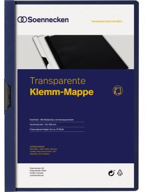 Soennecken Klemmmappe 3317 DIN A4 bis 30Blatt PVC blau