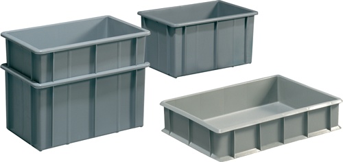 Transportstapelbehälter eck.20,0l PE grau L600xB400xH120mm MAUSER